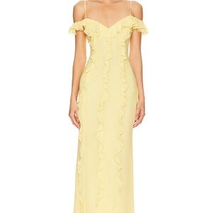 Lovers + Friends Yellow Marisol Maxi Dress